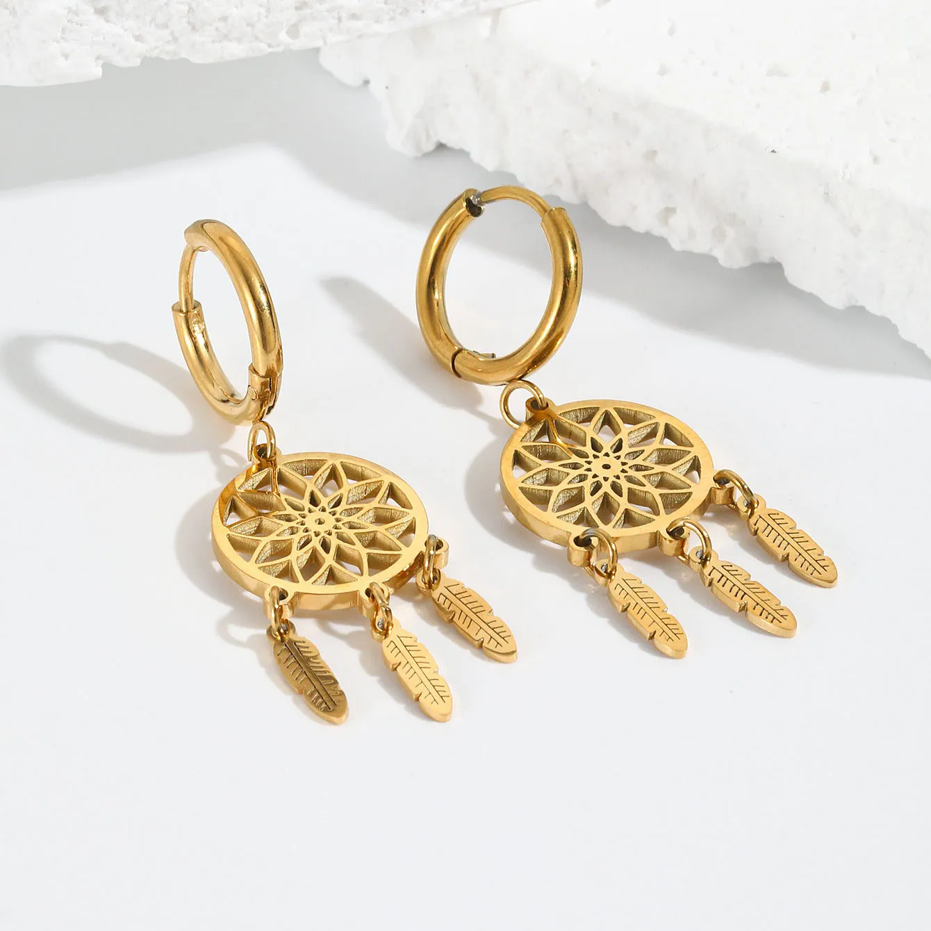 Dreamcatcher Hoop Earrings