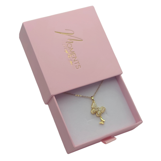 Butterfly Pendant with Dangle