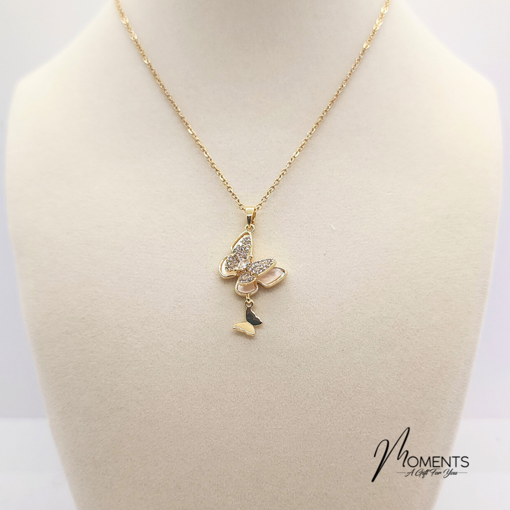 Butterfly Pendant with Dangle