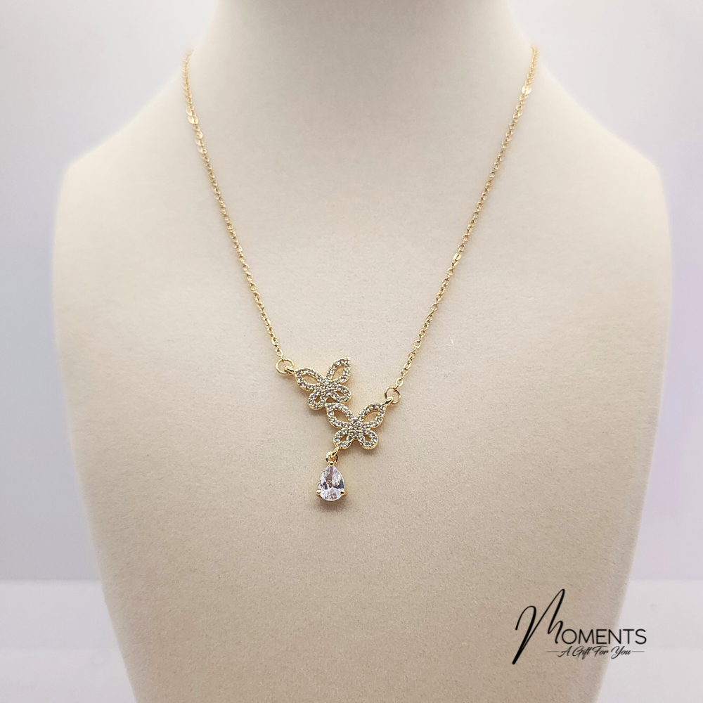 Triple Butterfly Necklace