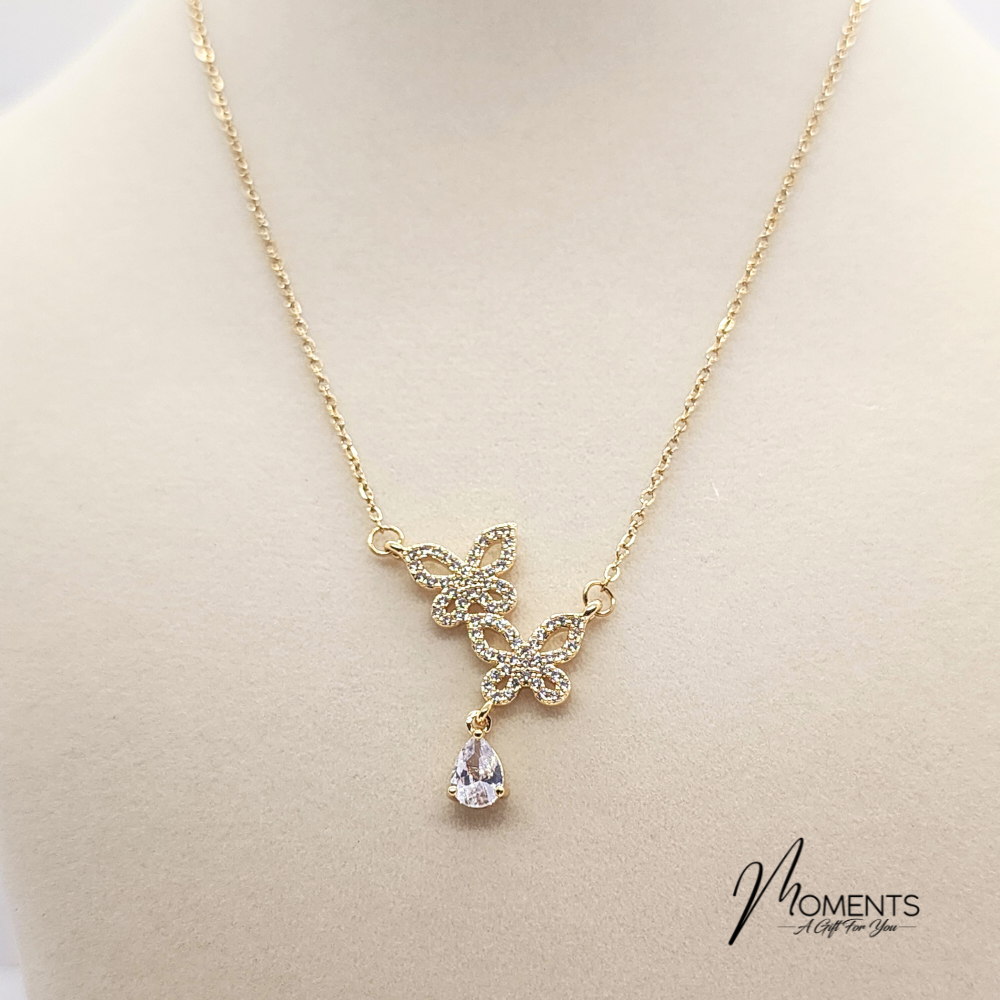 Triple Butterfly Necklace