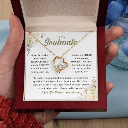 To My Soulmate | I Love You | Forever Love Necklace | Anniversary