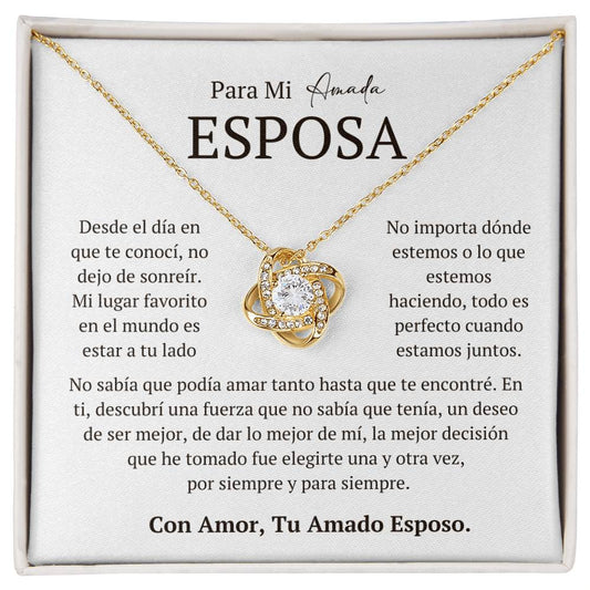 REGALO PARA TU ESPOSA |  COLLAR NUDO DE AMOR + TARJETA  + CAJA