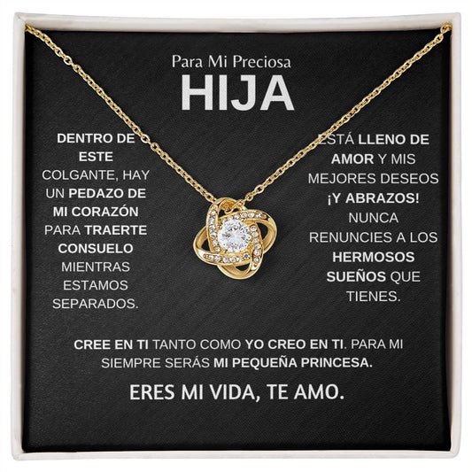 Para Mi Querida Hija Cadena | Cadena para Hija | Regalo de Cumpleaños para Hija | Regalo de Graduacion para Hija