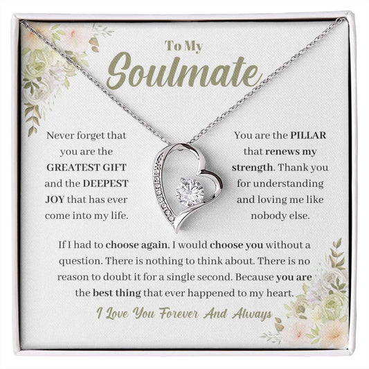 To My Soulmate | I Love You | Forever Love Necklace | Anniversary