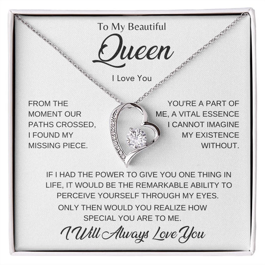 My Queen Necklace | Forever Love Heart