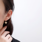Puffy Heart Charm Hoop Earrings