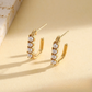 Pearl Bar Hoop Earrings