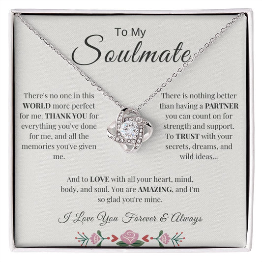 To My Soulmate | Soulmate Gift | The Love Knot Necklace