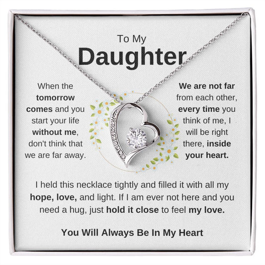 To My Daughter | Jewelry Gift for My Daughter | Forever Love Necklace| Graduation Gift