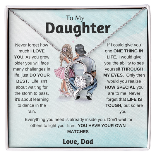 To My Daughter | Jewelry Gift for My Daughter | Forever Love Necklace