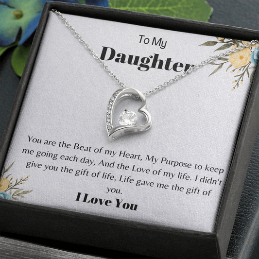 To My Daughter | Forever Love Necklace Necklace for Women | Gift for Daughter | Graduation Gift | Birthday Gift